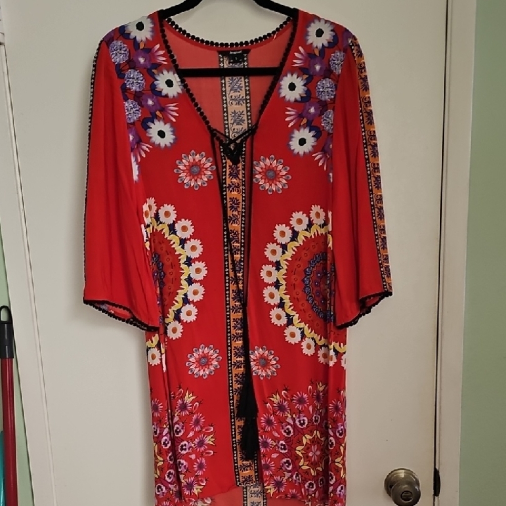 Desigual Multicolor Patterned Pullover Dress/Cove… - image 1